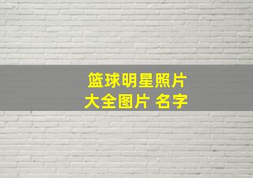 篮球明星照片大全图片 名字